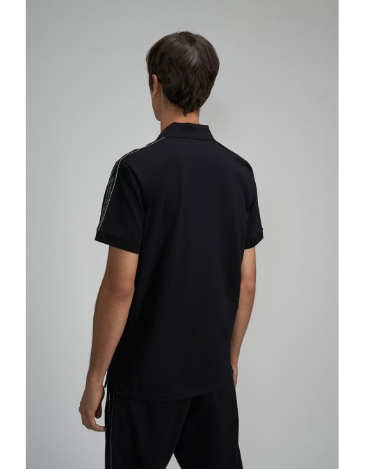 Tricou Alexander Mcqueen, Polo, Full Black, Insertie Benzi - 794696QXAAO0548