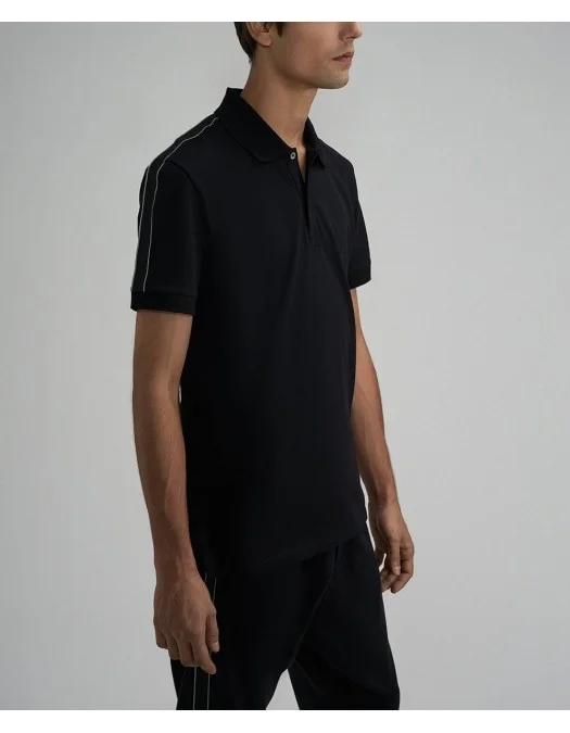 Tricou Alexander Mcqueen, Polo, Full Black, Insertie Benzi