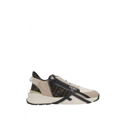 Sneakers FENDI, Flow, Smooth Leather, FF, Beige Sneakers FENDI, Flow, Smooth Leather, FF, Beige