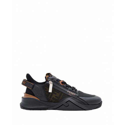 Sneakers FENDI, Flow, Smooth Leather, FF, Black Sneakers FENDI, Flow, Smooth Leather, FF, Black