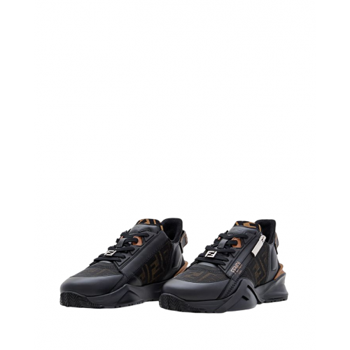 Sneakers FENDI, Flow, Smooth Leather, FF, Black Sneakers FENDI, Flow, Smooth Leather, FF, Black