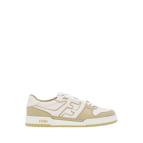 Sneakers Fendi, Low-Top, Lace Up, Light Beige, White Sneakers Fendi, Low-Top, Lace Up, Light Beige, White