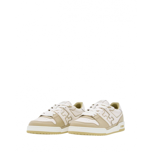 Sneakers Fendi, Low-Top, Lace Up, Light Beige, White Sneakers Fendi, Low-Top, Lace Up, Light Beige, White