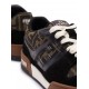 Sneakers FENDI, Match, Monogram Print, Negru/Maro - 7E1688AQ6IFIPXA