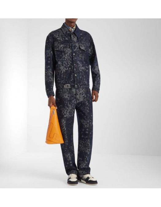 Sneakers FENDI, Match Trainers, White leather and blue suede low-tops - 7E1688AWCSF1V8K