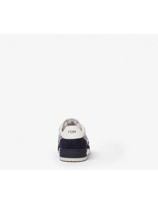 Sneakers FENDI, Match Trainers, White leather and blue suede low-tops - 7E1688AWCSF1V8K