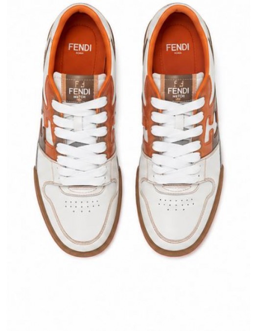 Sneakers FENDI, Match Sneakers, Orange and White - 7E1688AY1UF1WP4