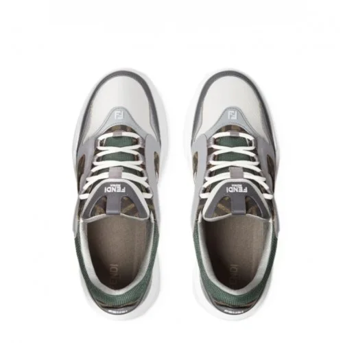 Sneakers FENDI, Force Trainers White gray leather low-tops