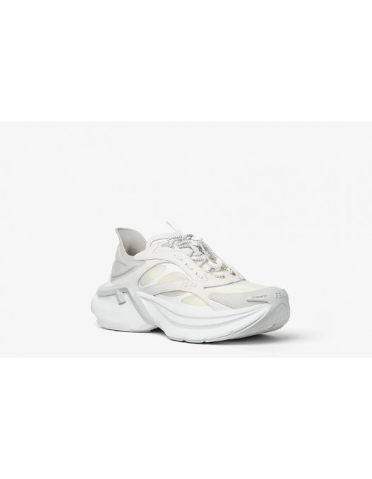 Sneakers FENDI, F-Light Sneakers White leather and mesh low-tops - 7E1846AYFPF1V80