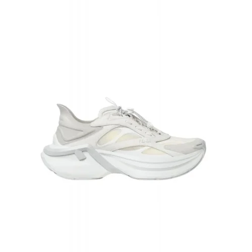 Sneakers FENDI, F-Light Sneakers White leather and mesh low-tops