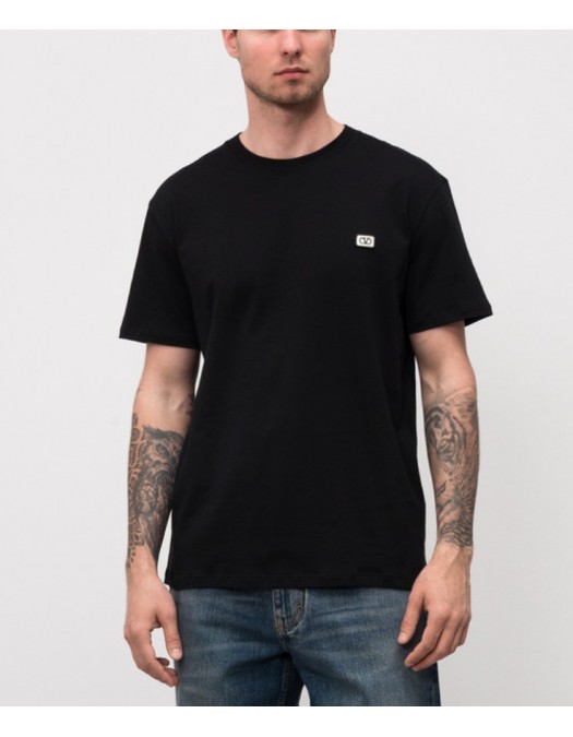 Tricou Valentino, with VLogo Patch, Regular Fit - 7V3MG10VAQ80NO Tricou Valentino, with VLogo Patch, Regular Fit - 7V3MG10VAQ80NO