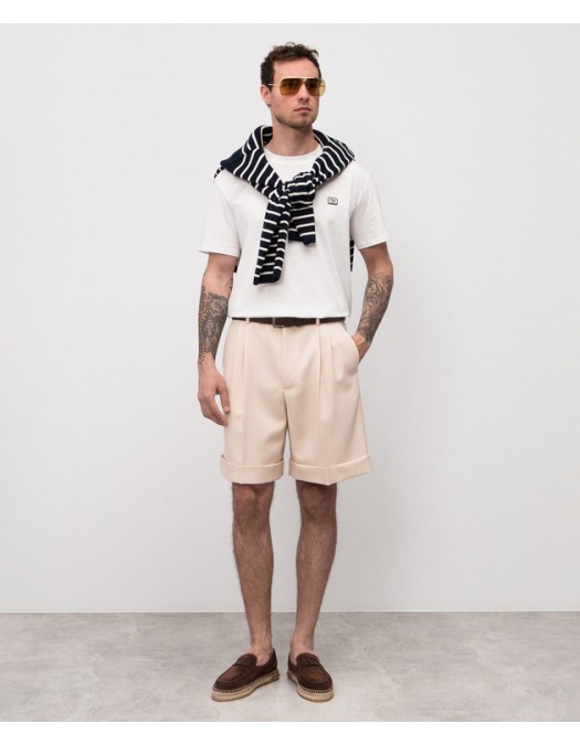 Tricou Valentino, with VLogo Patch, White,Regular Fit - 7V3MG10VAQ8A03 Tricou Valentino, with VLogo Patch, White,Regular Fit - 7V3MG10VAQ8A03