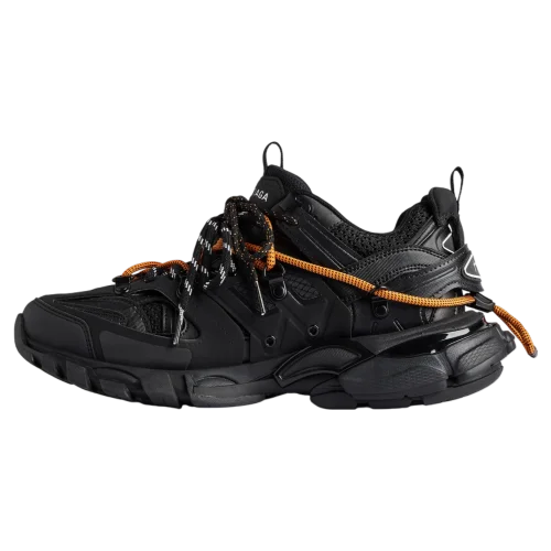 SNEAKERS BALENCIAGA, Track Trail, Orange Details, Black