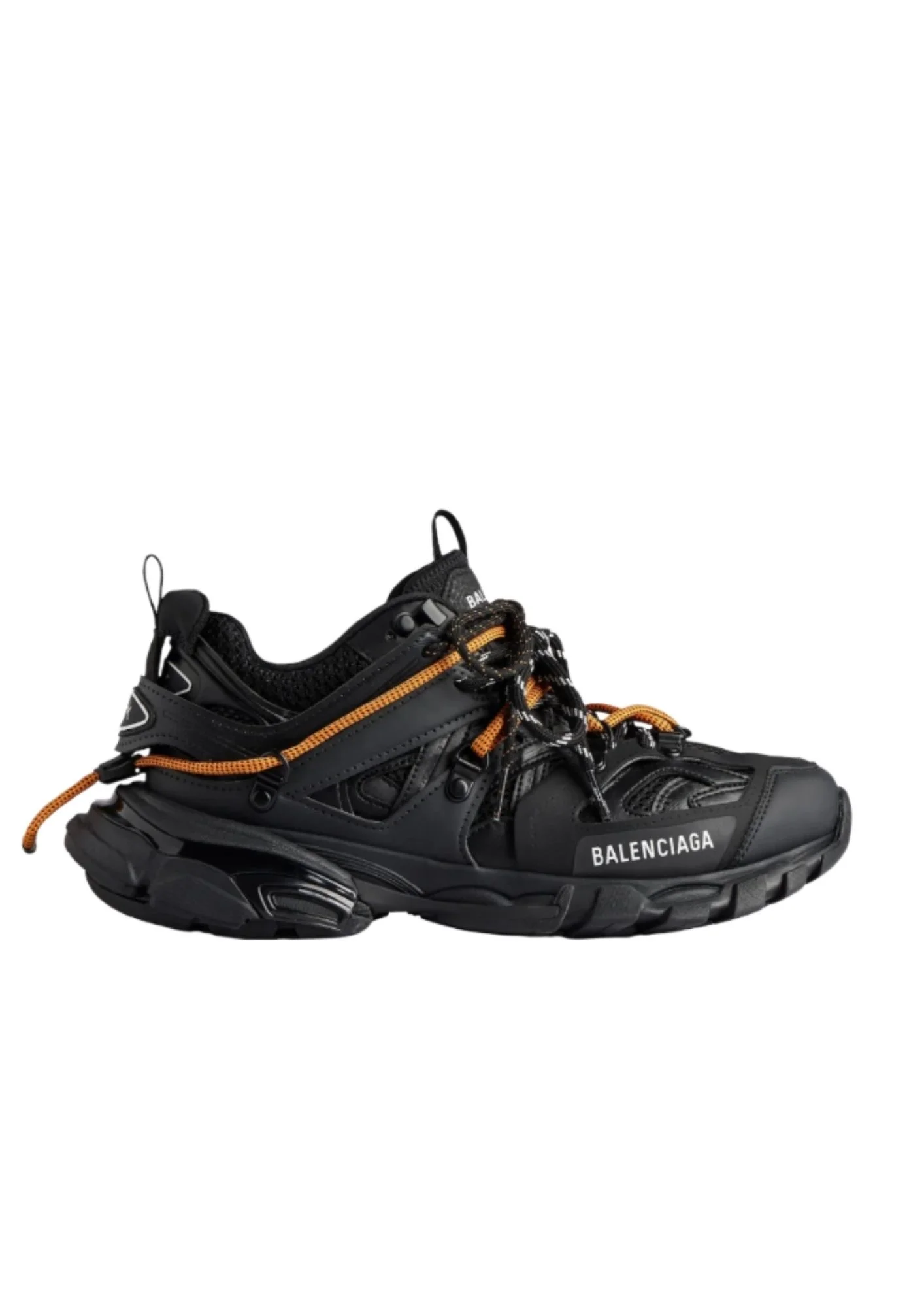 SNEAKERS BALENCIAGA, Track Trail, Orange Details, Black