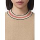 Pulover BURBERRY, Cashmere, Stripe Neckline, Beige - 8048429X