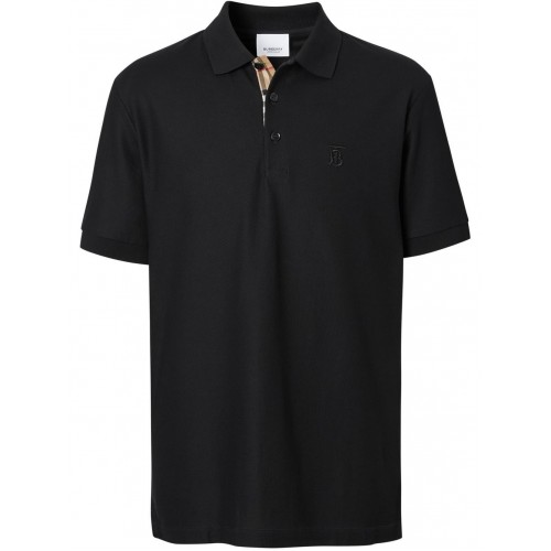 Tricou BURBERRY, Polo Design, Logo Insert, Black Tricou BURBERRY, Polo Design, Logo Insert, Black