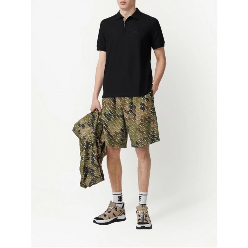 Tricou BURBERRY, Polo Design, Logo Insert, Black Tricou BURBERRY, Polo Design, Logo Insert, Black