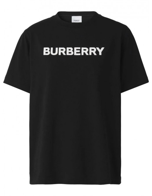 Tricou BURBERRY, Whtie Logo Print, Black - 8055251X