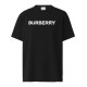 Tricou BURBERRY, Whtie Logo Print, Black - 8055251X