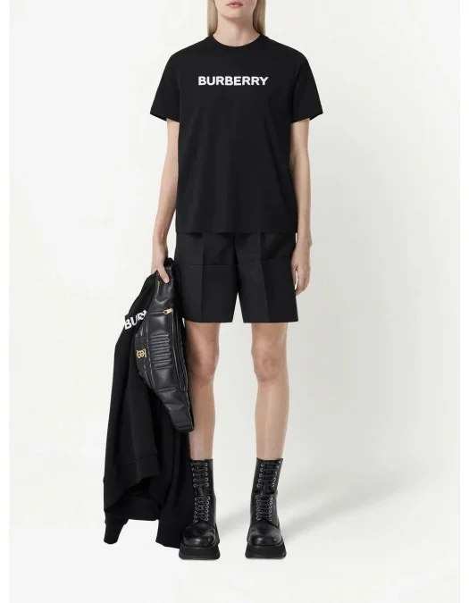 Tricou BURBERRY, Whtie Logo Print, Black - 8055251X Tricou BURBERRY, Whtie Logo Print, Black - 8055251X
