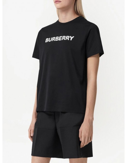 Tricou BURBERRY, Whtie Logo Print, Black - 8055251X