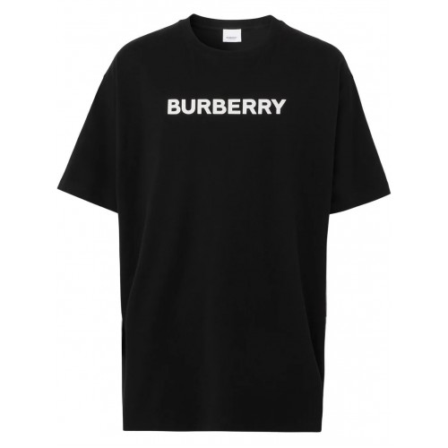 Tricou BURBERRY, Logo Insert, Oversized, Black Tricou BURBERRY, Logo Insert, Oversized, Black