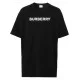 Tricou BURBERRY, Logo Insert, Oversized, Black - 8055307X