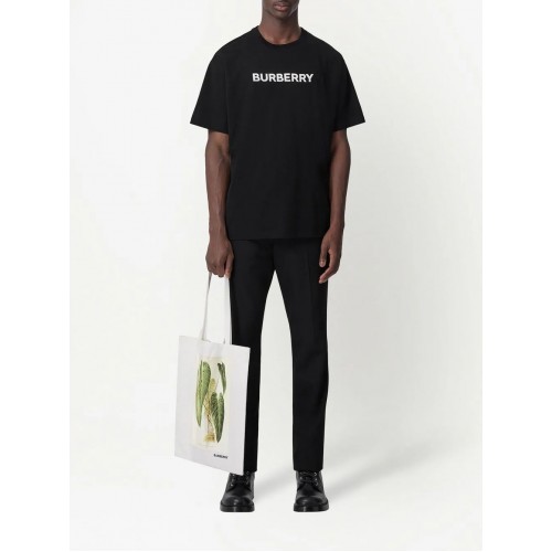 Tricou BURBERRY, Logo Insert, Oversized, Black Tricou BURBERRY, Logo Insert, Oversized, Black