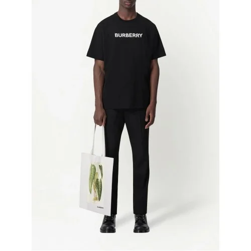 Tricou BURBERRY, Logo Insert, Oversized, Black