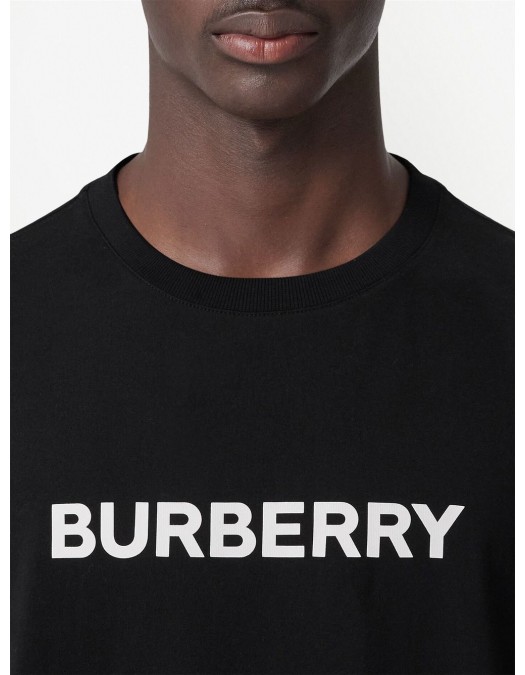 Tricou BURBERRY, Logo Insert, Oversized, Black - 8055307X