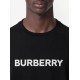 Tricou BURBERRY, Logo Insert, Oversized, Black - 8055307X