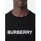 Tricou BURBERRY, Logo Insert, Oversized, Black - 8055307X