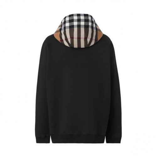 JACHETA BURBERRY, BBY Print, Check Hood, Zip Hoodie, Black JACHETA BURBERRY, BBY Print, Check Hood, Zip Hoodie, Black