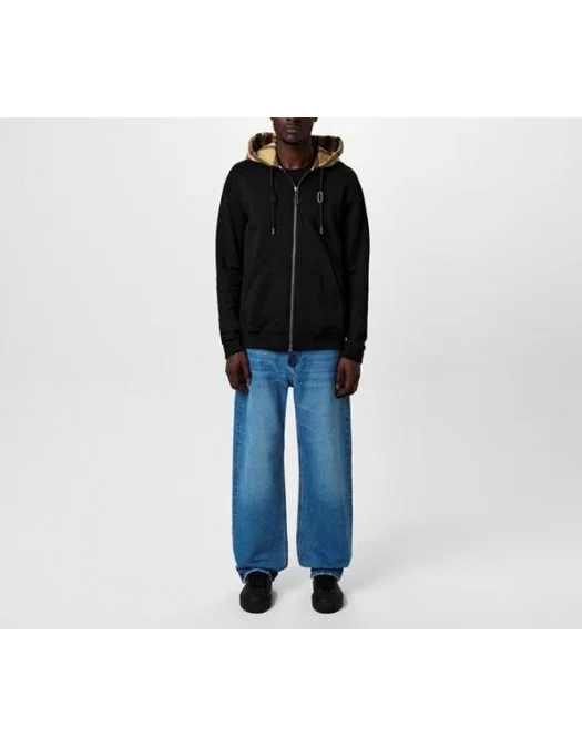 JACHETA BURBERRY, BBY Print, Check Hood, Zip Hoodie, Black - 8060705X JACHETA BURBERRY, BBY Print, Check Hood, Zip Hoodie, Black - 8060705X