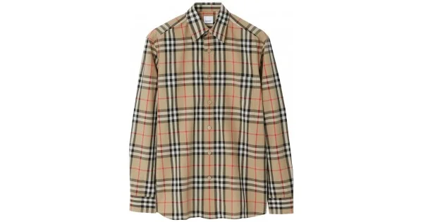 Camasa BURBERRY, Vintage Pattern, Brown - 8070577X - Capodopera12