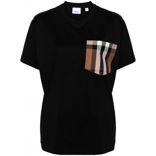 Tricou BURBERRY, Pocket Insert, Pattern, Black Tricou BURBERRY, Pocket Insert, Pattern, Black