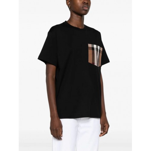 Tricou BURBERRY, Pocket Insert, Pattern, Black Tricou BURBERRY, Pocket Insert, Pattern, Black