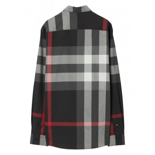 Camasa BURBERRY, Squares Designed, Multicolor Pattern Insert, Black
