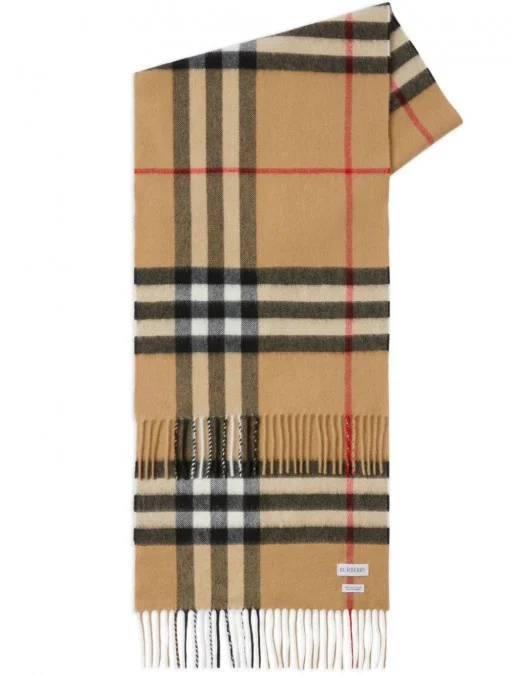 Easrfa BURBERRY, Cashmere, Classic Print, Brown - 8076576X