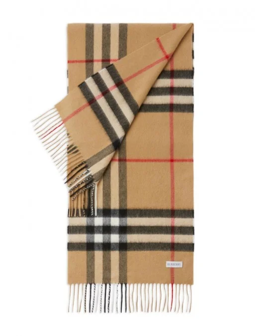 Easrfa BURBERRY, Cashmere, Classic Print, Brown - 8076576X