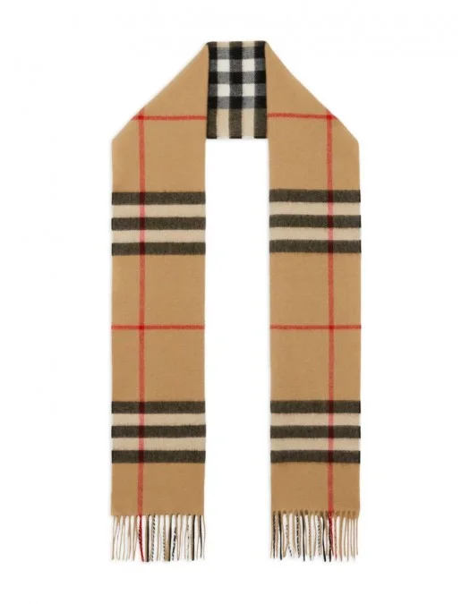 Easrfa BURBERRY, Cashmere, Classic Print, Brown - 8076576X