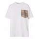 Tricou BURBERRY, Pocket Insert, Pattern, White - 8080322X