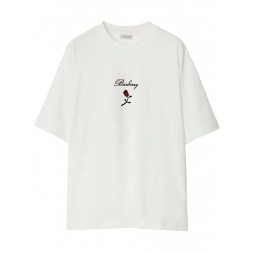 Tricou BURBERRY, Rose Insert, White Tricou BURBERRY, Rose Insert, White