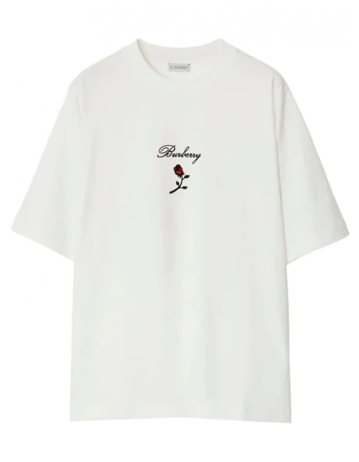 Tricou BURBERRY, Rose Insert, White - 8083647X Tricou BURBERRY, Rose Insert, White - 8083647X