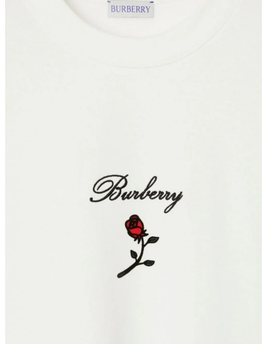 Tricou BURBERRY, Rose Insert, White - 8083647X