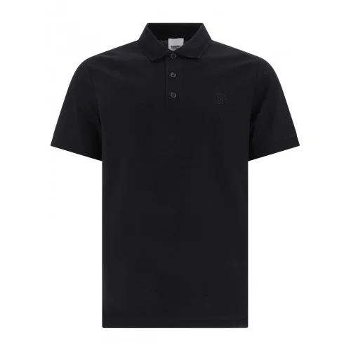 Tricou BURBERRY, Sleeved Polo, Black