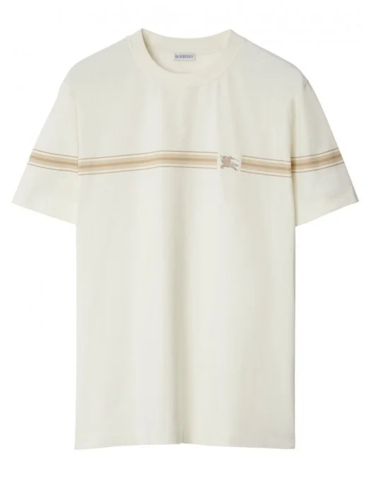 Tricou BURBERRY, Striped Design, White - 8104051X Tricou BURBERRY, Striped Design, White - 8104051X