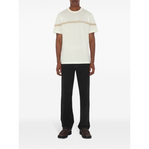 Tricou BURBERRY, Striped Design, White Tricou BURBERRY, Striped Design, White