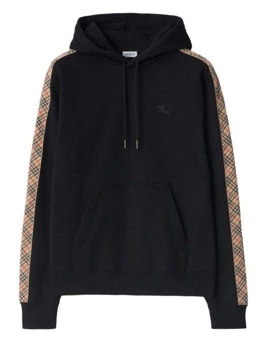 Hanorac BURBERRY, Check Trim, Cotton, Black - 8110789A1189 Hanorac BURBERRY, Check Trim, Cotton, Black - 8110789A1189