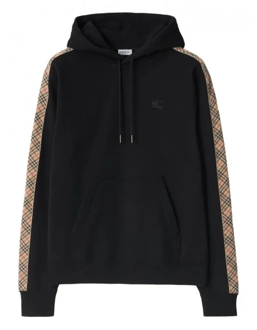 Hanorac BURBERRY, Check Trim, Cotton, Black - 8110789A1189 Hanorac BURBERRY, Check Trim, Cotton, Black - 8110789A1189